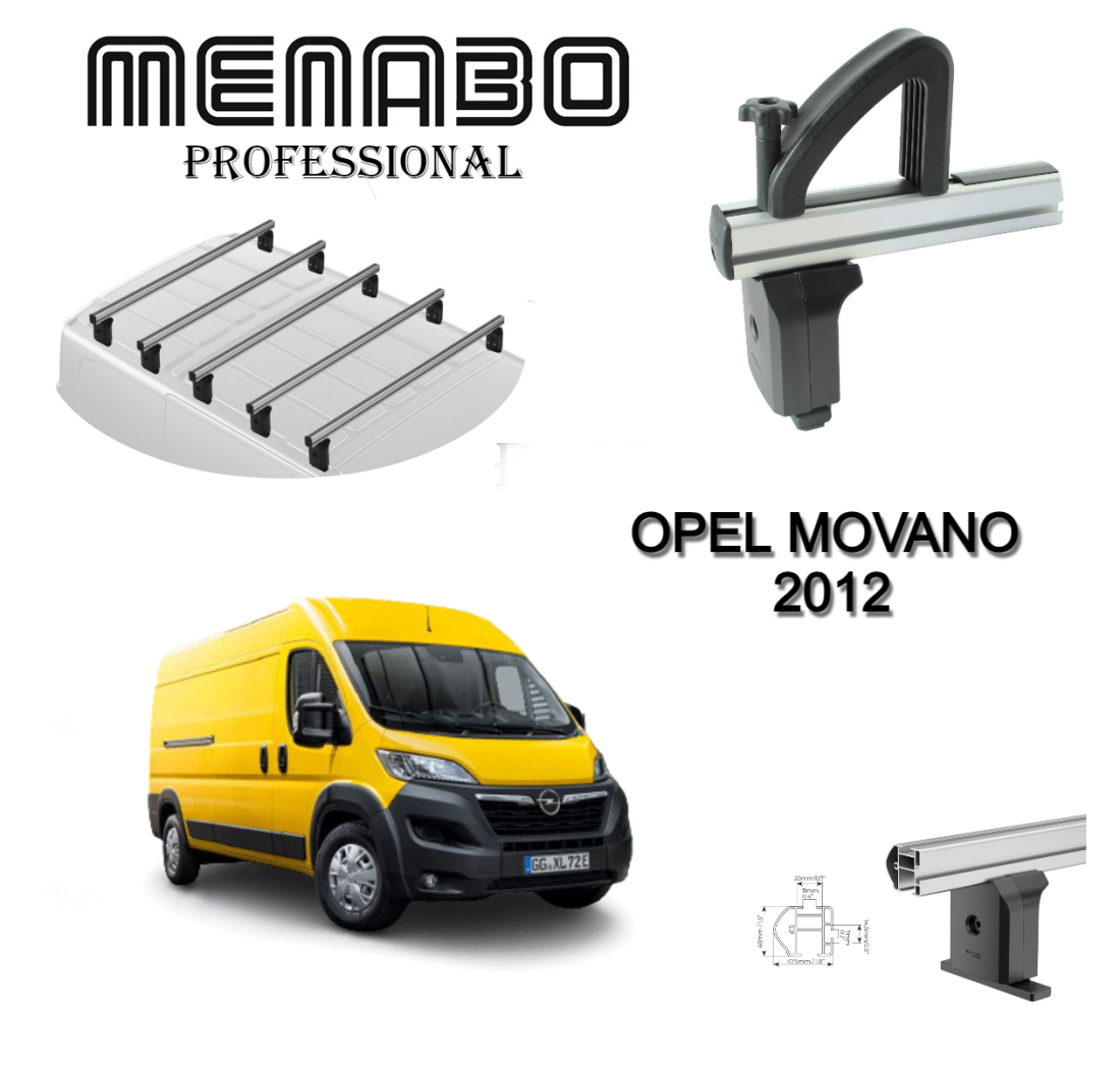 KROVNI NOSAČI ZA OPEL MOVANO 2010> 2021.g > +GRANIČNICI